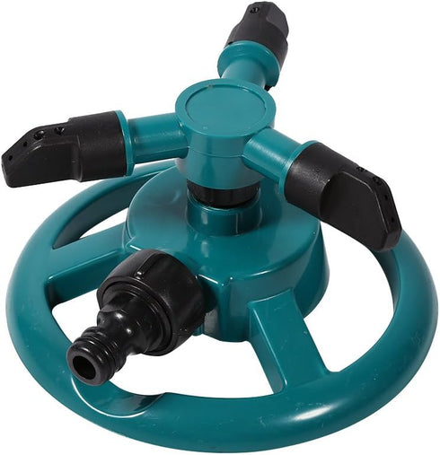 ViaGasaFamido Garden Sprinkler Automatic 360° Circle Rotating Watering Sprinkler Irrigation System Lawn Sprinkler with 3 Nozzle Pipe Hose for Yard...