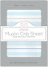 SwaddleDesigns Softest Cotton Muslin Fitted Crib Sheet/Toddler Sheet for Baby Boy & Girl, Blue 3 Color Stripe...