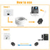Uvital Phone Jack to Ethernet Adapter, RJ11 to RJ45 Adapter, RJ45 Female to RJ11 Male for Landline Telephone, with RJ45 to RJ11 Cable (RJ45 Couple...