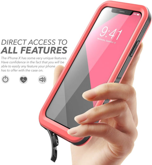 Clayco iPhone Xs Max Waterproof Case, Omni Underwater Shockproof Snowproof Dirtproof Case with Built-in Screen Protector for Apple iPhone Xs Max 6...