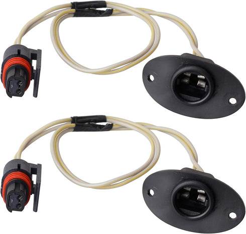 HERCOO License Plate Light Wiring Harness Assembly Rear Lamp Socket Pigtail Compatible with 1994 to 2002 Dodge Ram 1500 2500 3500 Pickup Truck, Pa...
