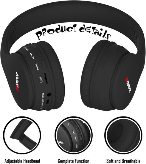 Kids Headphones Bluetooth 5.3 Wireless 60H Play Time Volume Limit 85/110dB Over Ear Foldable Protection Headset/Wired AUX Cord Mic for Child Boy G...