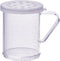 Winco PDG-10CXL, 10 Oz Plastic Dredge with Clear Snap-on Lid, Seasoning Sugar Spice Pepper Shaker with Extra Large Holes...
