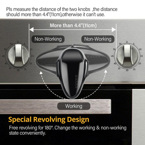 Mom's Choice Gold Awards Winner - EUDEMON 1 Pack Childproof Oven Door Lock, Oven Front Lock Easy to Install & Heat-Resistant Material no Tools Nee...