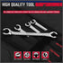 SEDY 4-Piece Flare Nut Wrench Set, Offset End Spanner Metric 9 10 11 12 13 14 15 17mm, CR-V Steel Storage Pouch Repair and Remove Nuts on Fuel Tub...