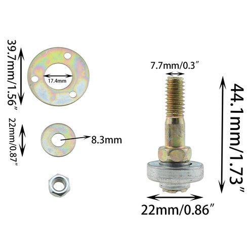 4PCS M8x45MM Rocking Chair Furniture Hardware Bearing Part Rocking Chair Bearing Screw Metal Rocking Chair Bearing Connector Mechanical Bearing Ir...