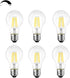 Dimmable E26 LED Light Bulbs,40 Watt Equivalent,Daylight 4000K Classic Clear Glass A19 LED Filament Bulb Pack of 6...