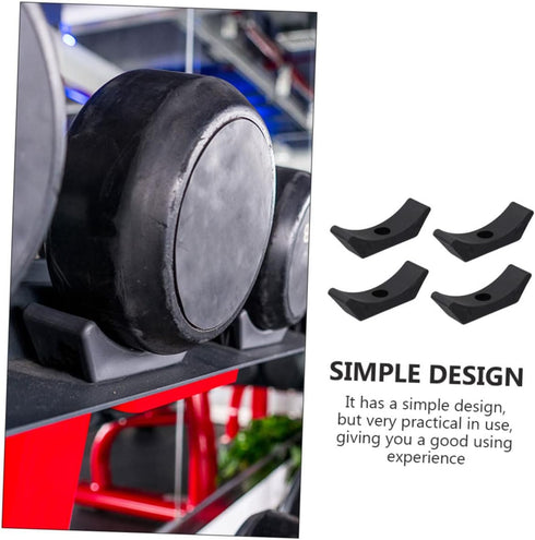 SUPVOX 4pcs Dumbbell Rack Storage Shelves Gym Equipment Wood Tray Dumbbell Organizer Wall Mounted Shelves for Storage Tree Holder Stand Workout To...