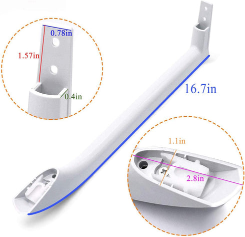 5304486359 Refrigerator Door Handle Replace 5304506469 5304504507 5304497105 AP6036330 242059504 Left Freezer Side Door Handle FFTR1814QW4A FFTR1821QW0 FFTR1821QW1 FFTR1814QW3 LFTR1814LWK LFHT1831QP2