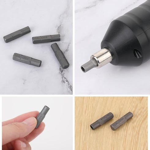 4 pack Screw Driver Bit Adapter, 6.35mm 1/4" Insert Bit adapter 4mm Screwdriver Micro Bit Holder Magnetic Hex Socket Shank Screwdriver Bit Adapter...