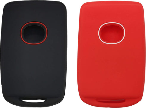 2Pcs Smart Key Fob Cover Case Protector Fit for 2021 2020 2019 Mazda 3 CX-30 CX-5 CX-9 Mazda 6 WAZSKE11D01 Keyless Entry Remote Fob Skin Jacket Ba...