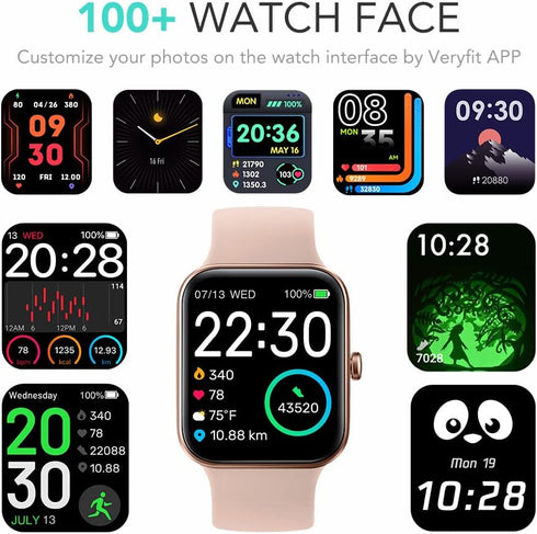SKG Smart Watch for Women, Fitness Tracker with 5ATM Swimming Waterproof, Sleep Monitor, 1.7'' Touch Screen Smartwatch Fitness Watch for Android-i...