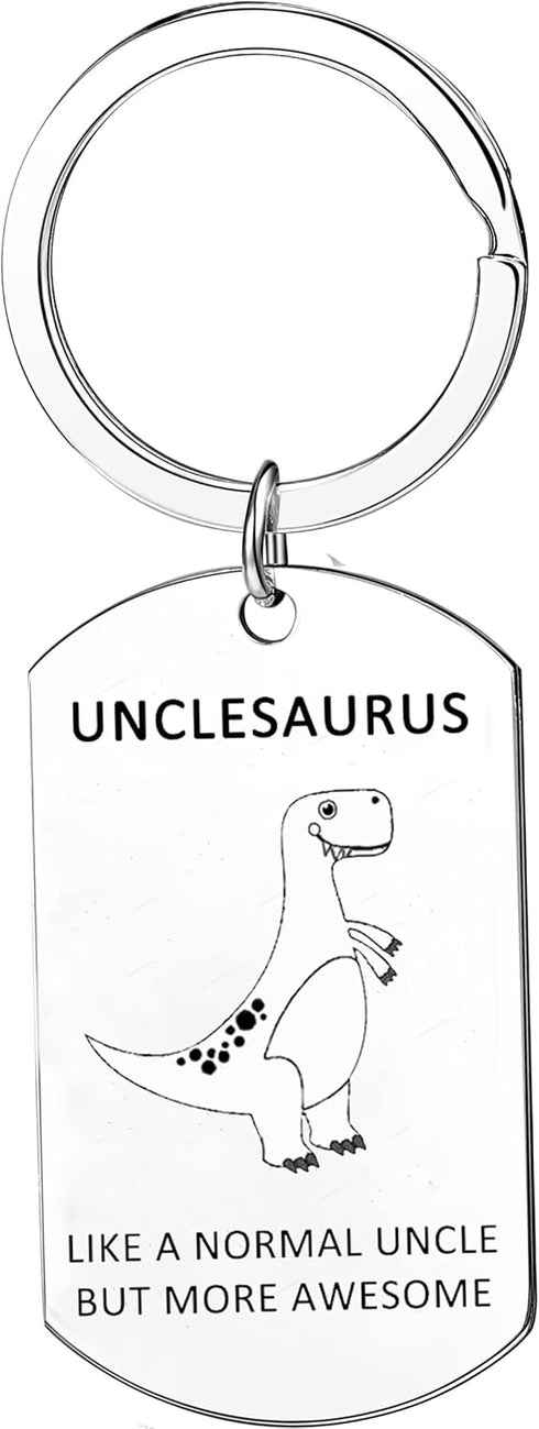 Uncle Gifts Birthday Gifts for Uncle from Niece Nephew Dinosaur Keychain Uncle Keychain Unclesaurus Keychain...