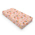 Peaches Fuirts Changing Pad Cover, Summer Peaches Prints Baby Nursery Diaper Changing Table Pad Cover, Unisex Peaches Checkered Pattern Diaper Cha...