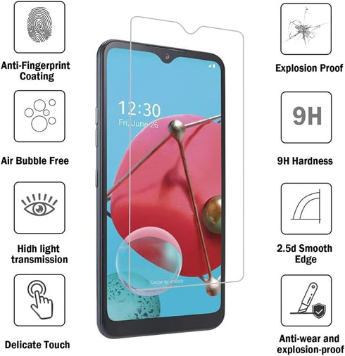 Tempered Glass Screen Protector Designed for LG K51, 9H Hardness High Definition Anti Scratch Bubble Free?2 Pack?...
