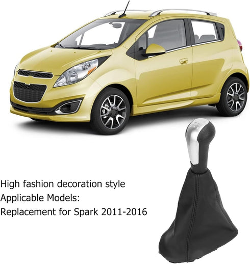 KIMISS Manual Gear Shift Knob Smooth Surface Comfortable Car Shifter Lever Knobs ABS Gear Shifting Knob Handle Replacement for Spark 2011?2016...