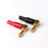 10pcs Right Angle Banana Plugs - 4mm/0.16" 90 Degree Speaker Connector (Red and Black)...