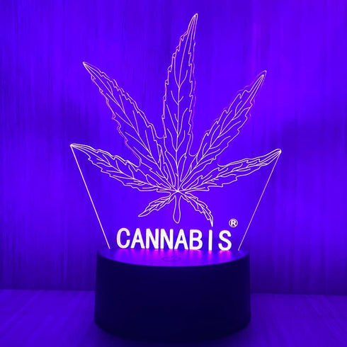 420 Leaf 3D LED Table Lamp Night Light Optical Visual Illusion Home Decor Lighting...