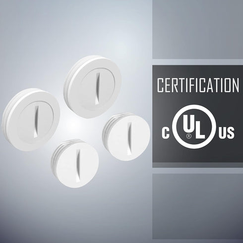 BELL PCP47550WH Weatherproof Nonmetallic Closure Plug Assortment 1/2 in and Two 3/4 in, 4-Pack, White...