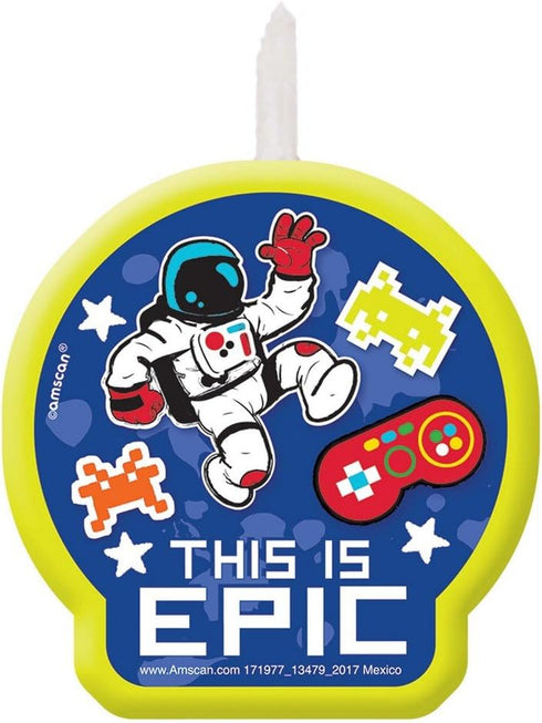 Amscan Epic Space Birthday Candle Wax 26" x 24" 1 Pc, One Size, Multicolor...