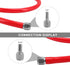 Beer CO2 Gas Line Kit - 10ft PVC CO2 Tubing Hose & 4PCS Stainless Steel Hose Clamp Solid Red Non-toxic Odorless Bendable Keg CO2 Line for 5/16’’ B...