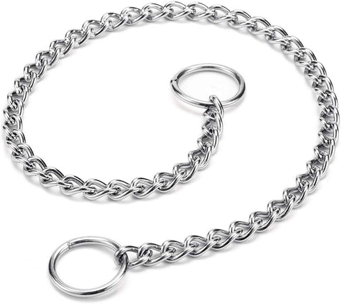 Mogoko Stainless Steel Dog Choke Chain Collar, Puppy Metal P Chain Slip Collar Pet Training Walking Choker(2.0mm;14.0 Inch)...