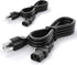 (2 Pack) 3 Prong Computer Power Cable, 10A 125V Power Cord, Varbmt 4FT Replacement Power Cord for LCD Plasma TV, PC, Monitor, Scanner, Projector, ...