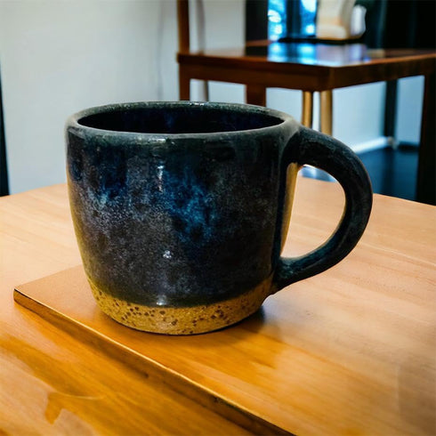 Handmade Ceramic Coffee Mug (Dark Night) Modern, Boho, Unique Style For Any Kitchen. Microwave Safe Stoneware…...