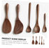 Black Walnut Cutlery Set Flatware Kitchen Tool Wood Scoop Wooden Rice Spoon Honey Spoon Black Walnut Spoon Kitchen Cooking Scoop Cooking Utensils ...