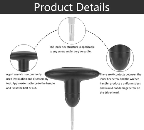 Vbestlife Torque Wrench Tool, Replace Adjustment Driver Wrench Tool For Club Driver Shaft Adapter Driver Torque Wrench Driver Adjustment Tool...