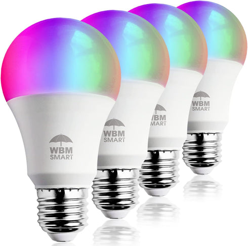 LED Color Changing Lights, Compatible with Alexa & Google Assistant, RGBW 2700K-6500K, 60 Watt Equivalent Multicolor, Dimmable with App, A19 E26, ...