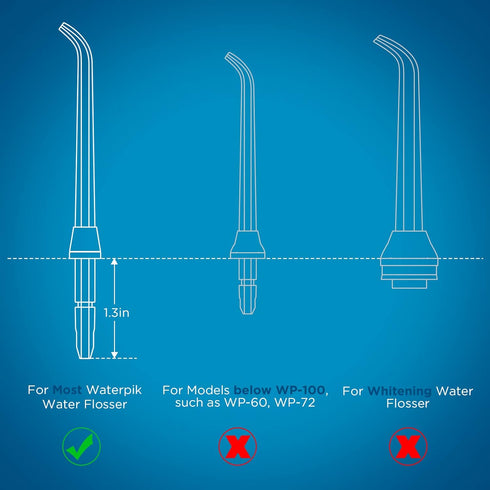 Replacement Heads for Waterpik Water Flosser (2 Classic Jet Tips & 2 Orthodontic Tips & 2 Plaque Seeker Tips)...