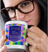 3dRose Balloons with Purple Banner Happy 95Th Birthday Two Tone Mug, 11 oz, Black...