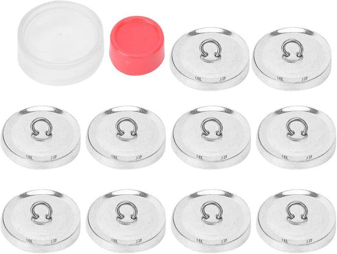 Self Cover Buttons, Craft Covered Button Kit, Buttons to Cover with Flat Backs, 10 Set Round Button Base, DIY Fabric Covered Button Kit, Size 20mm...