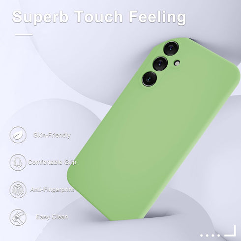 for Samsung Galaxy A15 5G Case, Silicone Phone Case with 1 Screen Protector, Soft Anti-Scratch Microfiber Lining, Full Body Shockproof Slim Cover,...