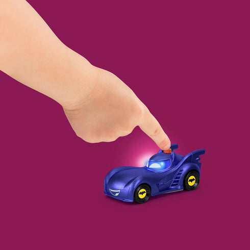Fisher-Price DC Batwheels Light-Up 1:55 Scale Toy Cars 2-Pack, Bam The Batmobile and Buff, Preschool Pretend Play Ages 3+ Years...
