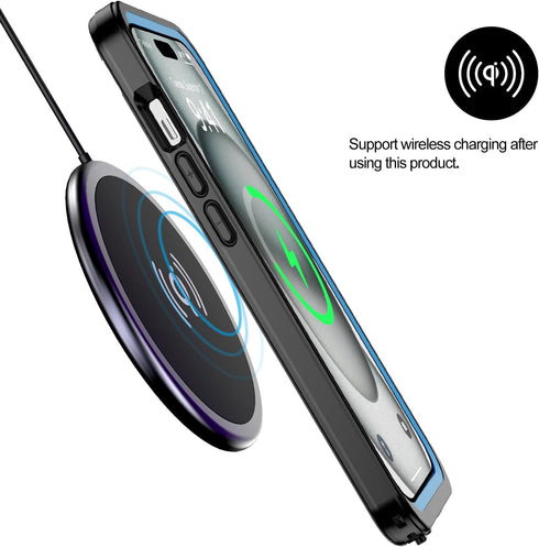 for iPhone 15 Plus Waterproof Case,Waterproof Shockproof IP68 Full-Body Sturdy Case Built-in Screen Protector, Durable Underwater for Full Sealed ...