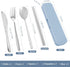5 Piece Rsiynax Portable Travel Utensils Set with Case, Premium 304 Stainless Steel Camping Utensils Set, Reusable Silverware for Camping, Lunch, ...