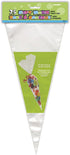 Clear Cellophane Cone Bags - Pack Of 25 - Large & Transparent Packaging For Treats, Gifts & Parties...