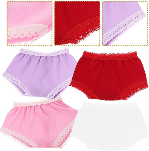 Toyvian 4pcs Baby Doll Diapers Underwear Doll Underpants Doll Accessories for 14-18 Inch Baby Dolls and American Doll...