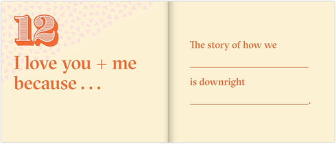 Knock Knock You + Me, I Love Us Because Book Fill in the Love Fill-in-the-Blank Book & Gift Journal (25 Prompts), 5 x 5.75-Inches...