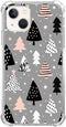 Pink Black White Christmas Tree Case Compatible with iPhone 15, Cute Christmas Case for iPhone 15, Cool TPU Bumper Phone Case Cover...