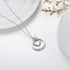 AOBOCO Two-Tone Sterling Silver and Rose Gold or Gold-Faith Hope Love Cross Charm Pendant Necklace with Austrian Crystal...