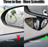 1 Piece Car Blind Spot Mirror Three Sided HD Glasses 360 Degree Rotation Convex Car Auxiliary Mirrors Wide Angle Rearview Mirror Stick On Adjustab...