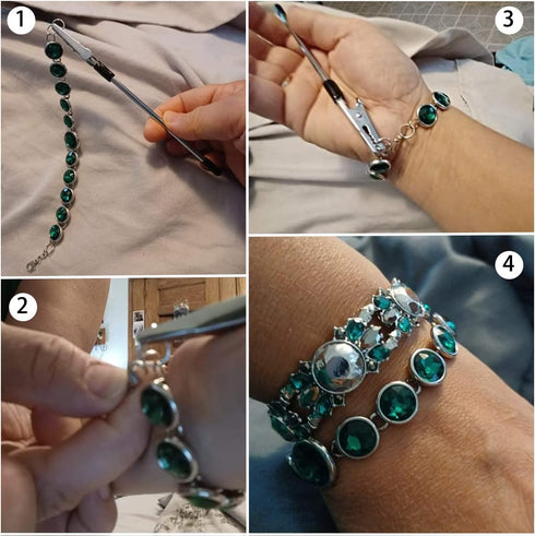 3 Pcs Bracelet Tool Jewelry Helper Hands Bracelet Helper Jewelry Clasp Helper Fastening and Hooking Equipment for Necklace Bracelet Watch Clasps Z...