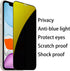 2 Pack Anti-Blue Privacy Tempered Glass Suit for iPhone 11 / iPhone XR Mirror Anti-Spy Screen Protector Anti-Peeping Film Electroplated 9H Hardnes...