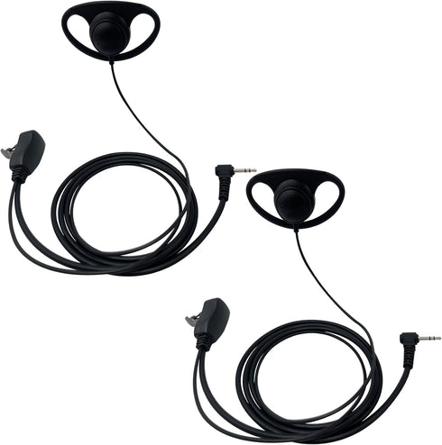 Walkie Talkie Earpiece with Mic PTT 2.5mm 1 Pin D Shape Radio Earpiece Headset Compatible with Motorola Talkabout Walkie Talkie MH230R MR350R T200...