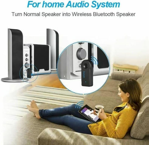 Bluetooth Transmitter Receiver Wireless Adapter: 3.5mm Aux Jack Stereo Audio Input Output - for TV Car Headphone Speakers...