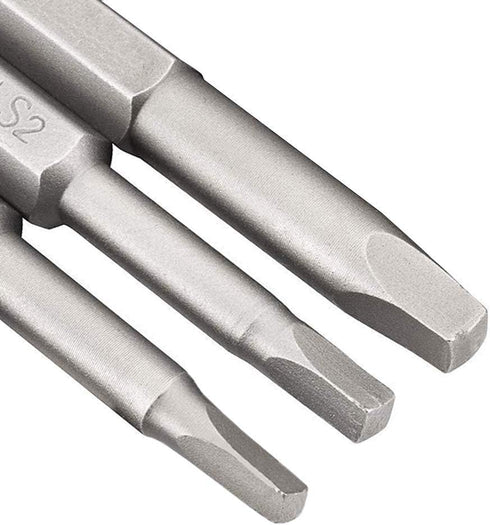 9pcs(3 Sets) 1/4 Inch Hex Shank Magnetic Square Head Screwdriver Bits Set Power Tools Electric Screw Driver Kit SQ1, SQ2, SQ3, 3.93in/100mm Length...