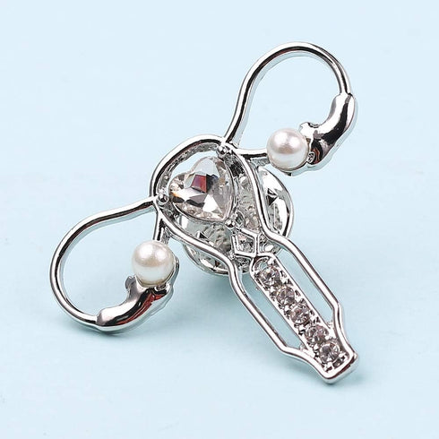 3 Pics Personality Human Body Organ Uterus Rhinestones Brooch Pin Doctor Nurse Clothing Jacket Jewery Gift...